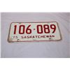 Image 2 : Saskatchewan 1975 License Plate
