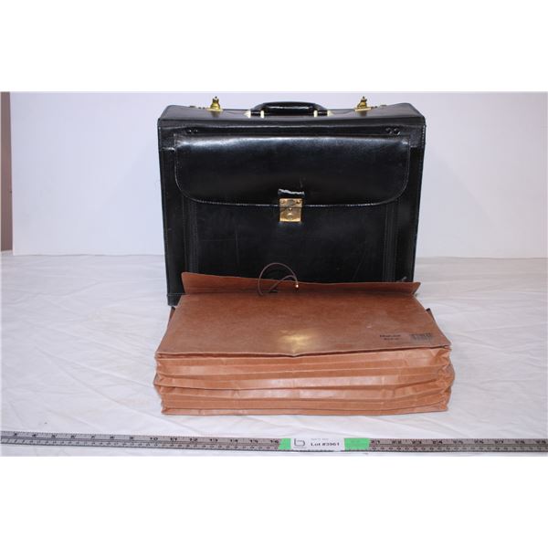 Briefcase and clear page sheets