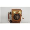 Image 2 : Thomas Collectors edition wall mount phone - wooden with cord