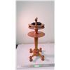 Image 1 : Retro wooden ashtray standing with glass ashtray - 27" tall