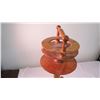 Image 3 : Retro wooden ashtray standing with glass ashtray - 27" tall