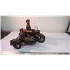 Image 1 : Wooden police motorcycle with sidecar - 20x15