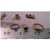 Image 3 : Costume Jewelry, rings with brooches (1 ring 10k)