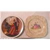 Image 2 : (2) Lady in garden plate (Germany) Norman rockwell plate