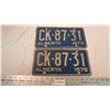 Image 1 : 1970 Alberta license plate (pair)