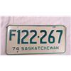 Image 2 : 1974 Saskatchewan license plate