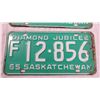 Image 2 : 1963 Saskatchewan license plate (pair)