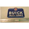 Image 1 : Buick sales + service porcelain sign - 12x8.5"