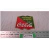 Image 1 : Coca Cola porcelain sign - 6x6.5"
