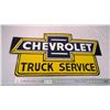 Image 1 : Chevrolet truck service porcelain sign - 36x18" - double sided