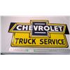 Image 6 : Chevrolet truck service porcelain sign - 36x18" - double sided