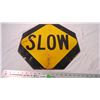 Image 5 : Stop slow sign - aluminum - 18x18"