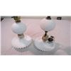 Image 3 : (2) Milk Glass Lamps (no shades)