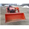 Image 4 : Kubota B2100HD with LA302 loader + hydrostatic 4WD 540+2500PTO Diesel turf tires (working good) with