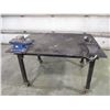 Image 2 : 60x48 work table on casters with anvil + vise - 36" tall