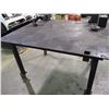 Image 6 : 60x48 work table on casters with anvil + vise - 36" tall