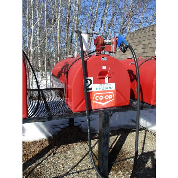 130 gallon tank + 115V AC fuel pump - wirth arctic nozzle - used with diesel