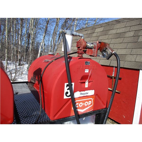 99 gallon tank + 115V AC fuel pump - used for gas