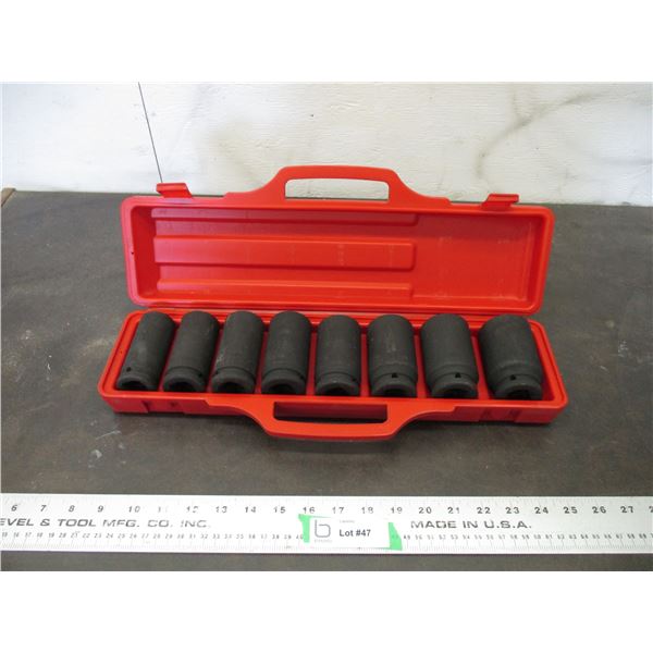 Westward deep sockets 3/4 Metric - in case 26-38mm