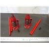 Image 1 : 2X THE BID PRICE - Shopmaster 4 ton floor jacks with handles