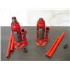 Image 2 : 2X THE BID PRICE - Shopmaster 4 ton floor jacks with handles