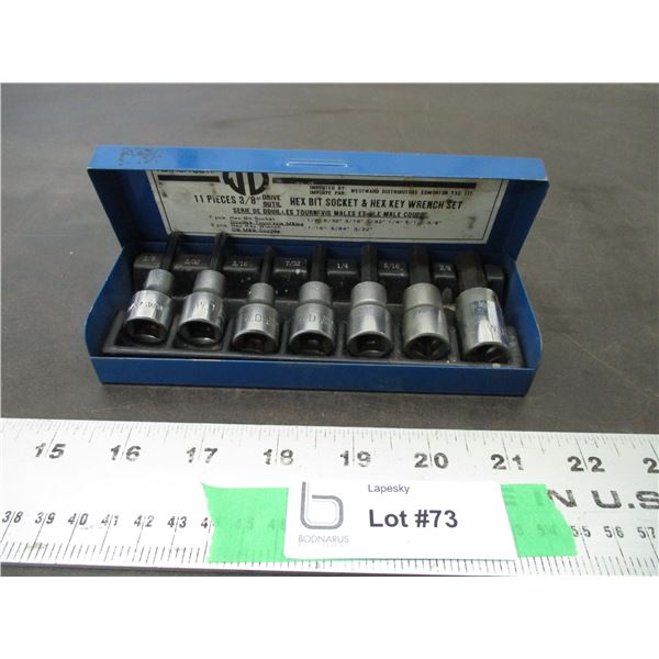 Westward 3/8 Hex bit socket & Hex bit key wrench set