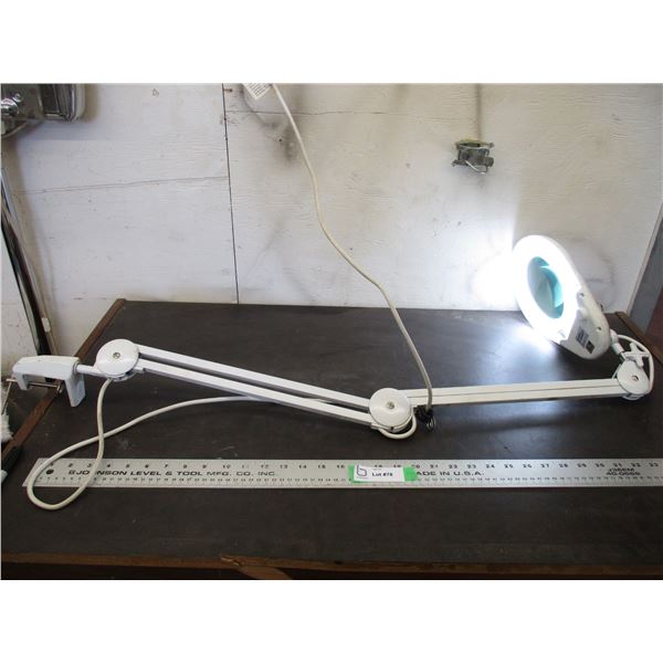 Desk Clamp magnifying glass with light - 40" long