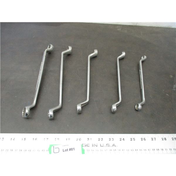 (5) Metric Box end wrenches