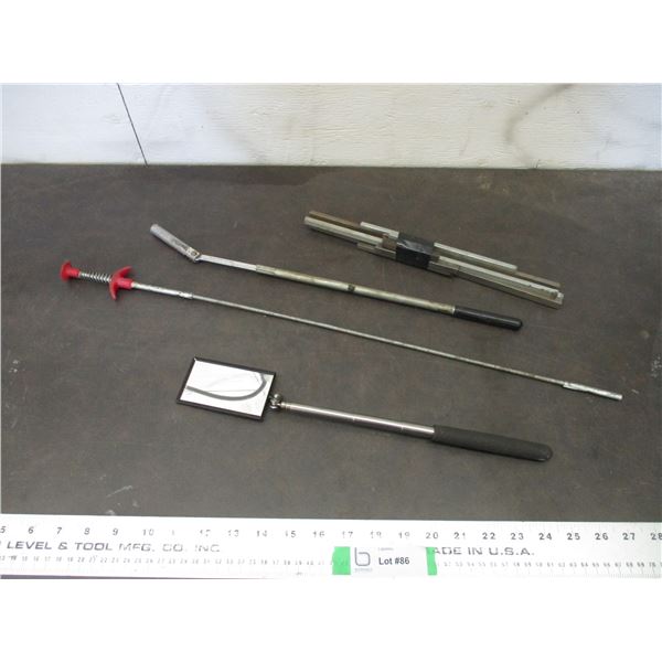 Magnets, Mirror with extendable handle + keyways