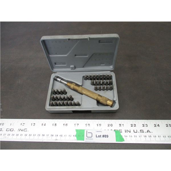 Letter + Number Punch Stamp Set in case