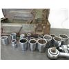 Image 4 : Metal tool box with ITC Socket Set - 7/8" - 2" - ratchet + extension