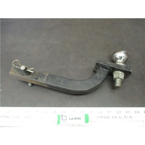 Receiver hitch with 2" ball