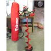 Image 1 : Eskimo 4 man tent + 8" Gas Ice Auger (used only twice) + rods + fishing line
