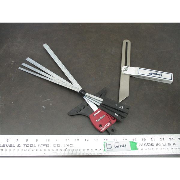 saw guides + adjustable square