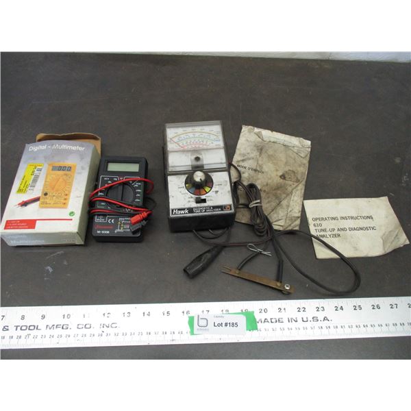 Multimeter tool + Hawk diagnostic analyzer