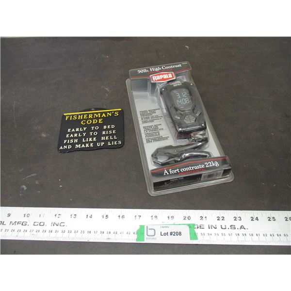 Rapala 50lb digital scale (new) + plaque