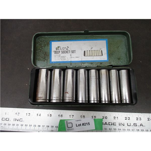 8 piece deep socket 1/2" drive set