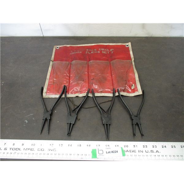 4 piece CirClip Pliers set - 7"