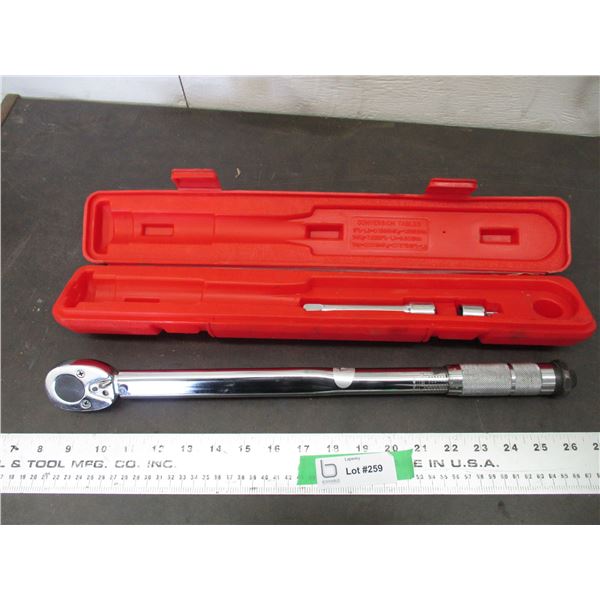 1/2" torque wrench in case - 150 pound