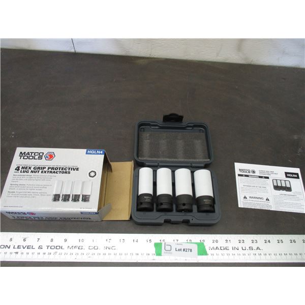 Matco Tools 4 Hex Grip Protective Lug Nut Extractors