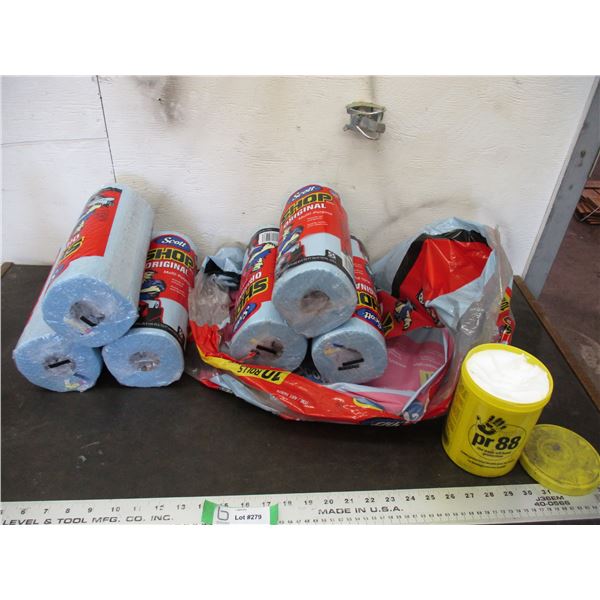 (6) Scott shop towels + PR88 hand protector