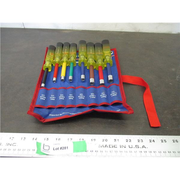 Westward 8 piece metric nut driver set