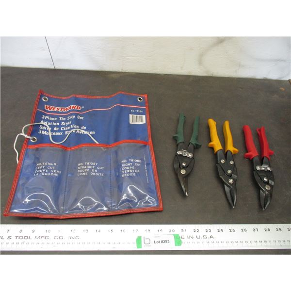 Westward 3 piece tin snip set