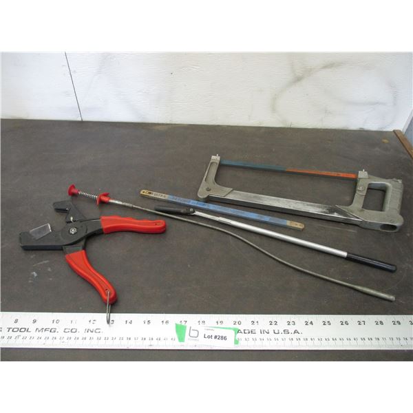 pipe cutter, hacksaw