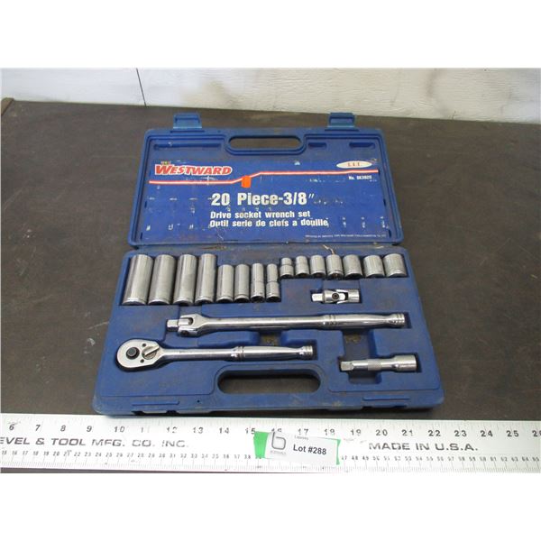 Westward 3/8 20 piece socket wrench set