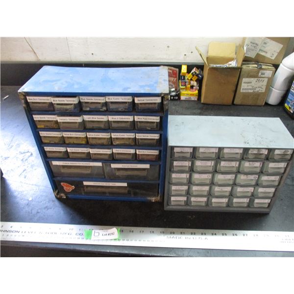 (2) Metal organizers with contents