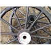 Image 4 : 2X THE BID PRICE - Vintage wooden wagon wheels - 44" round