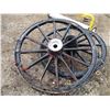 Image 5 : 2X THE BID PRICE - Vintage wooden wagon wheels - 44" round