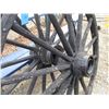 Image 2 : 2X THE BID PRICE - Vintage wooden wagon wheels - 50" round