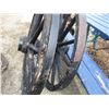 Image 4 : 2X THE BID PRICE - Vintage wooden wagon wheels - 50" round